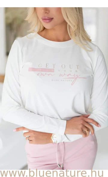 FLÁVIA felső - Fehér/rózsaszín 