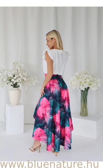Dolly íves szoknya - Pink/mintás 